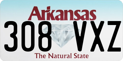 AR license plate 308VXZ