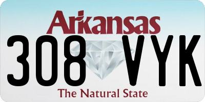AR license plate 308VYK