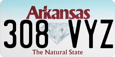 AR license plate 308VYZ