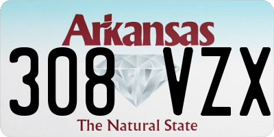 AR license plate 308VZX