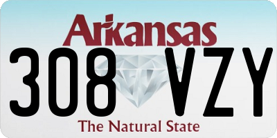 AR license plate 308VZY