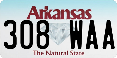 AR license plate 308WAA