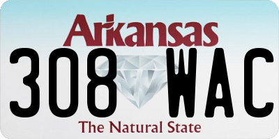 AR license plate 308WAC