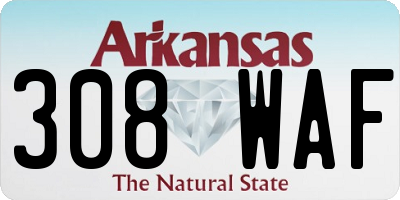 AR license plate 308WAF