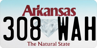 AR license plate 308WAH