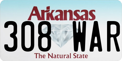 AR license plate 308WAR
