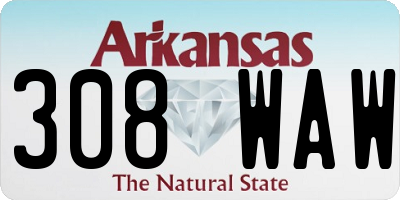 AR license plate 308WAW