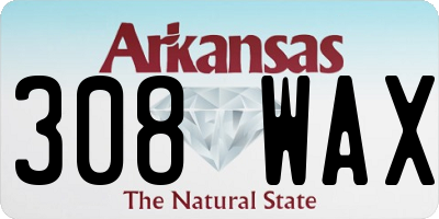 AR license plate 308WAX
