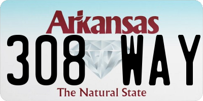 AR license plate 308WAY
