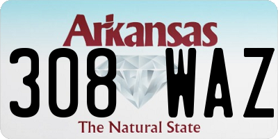 AR license plate 308WAZ