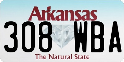 AR license plate 308WBA