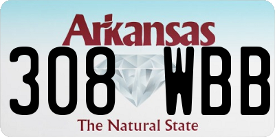 AR license plate 308WBB