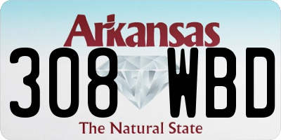 AR license plate 308WBD