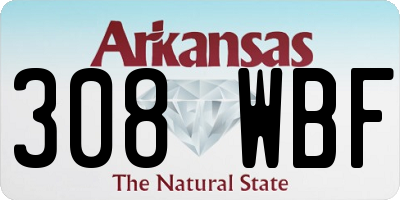 AR license plate 308WBF