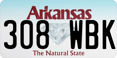 AR license plate 308WBK