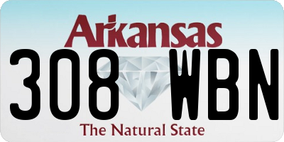 AR license plate 308WBN