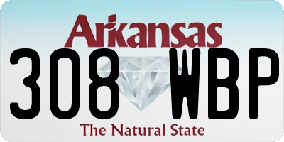 AR license plate 308WBP