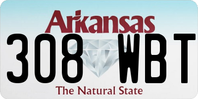AR license plate 308WBT