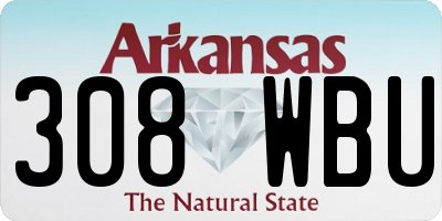 AR license plate 308WBU