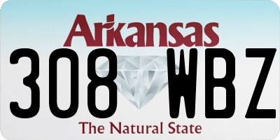 AR license plate 308WBZ