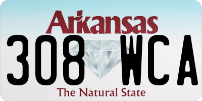 AR license plate 308WCA