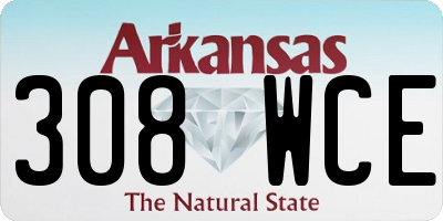 AR license plate 308WCE