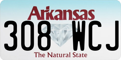 AR license plate 308WCJ