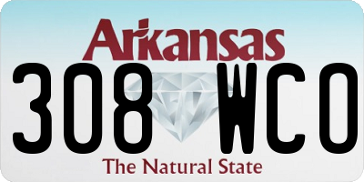 AR license plate 308WCO