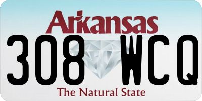 AR license plate 308WCQ