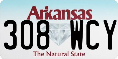 AR license plate 308WCY