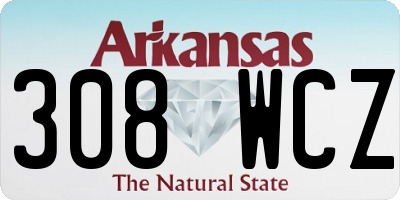 AR license plate 308WCZ
