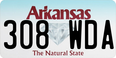 AR license plate 308WDA