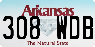 AR license plate 308WDB