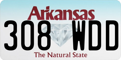 AR license plate 308WDD