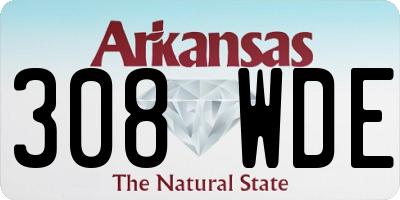 AR license plate 308WDE