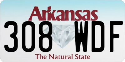 AR license plate 308WDF