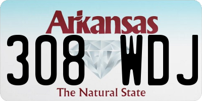 AR license plate 308WDJ