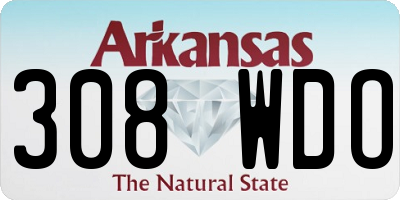 AR license plate 308WDO