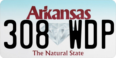 AR license plate 308WDP