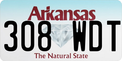 AR license plate 308WDT