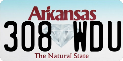 AR license plate 308WDU