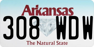 AR license plate 308WDW