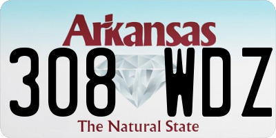 AR license plate 308WDZ