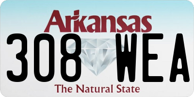 AR license plate 308WEA