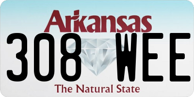 AR license plate 308WEE