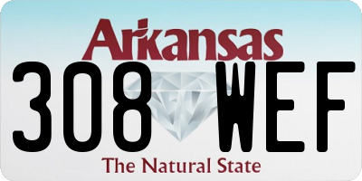 AR license plate 308WEF