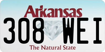 AR license plate 308WEI