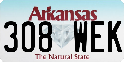 AR license plate 308WEK