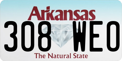 AR license plate 308WEO