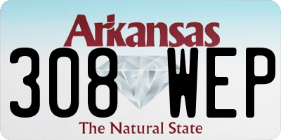 AR license plate 308WEP